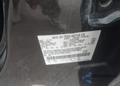 2014 Lincoln Mkx z USA, uszkodzony, nr VIN 2LMDJ6JKXEBL03553